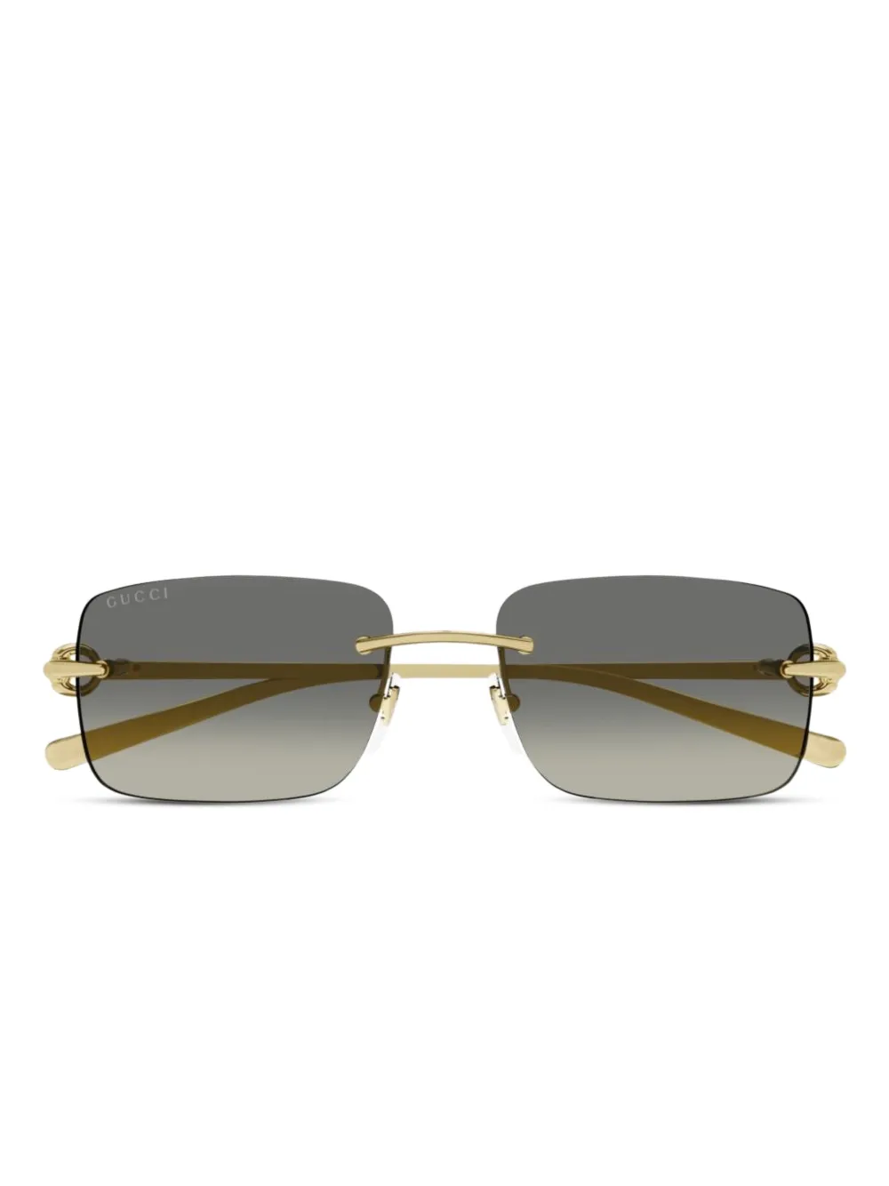 Gucci Eyewear rectangle-frame gradient sunglasses | Gold | Image 1