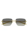 Gucci Eyewear rectangle-frame gradient sunglasses - Gold
