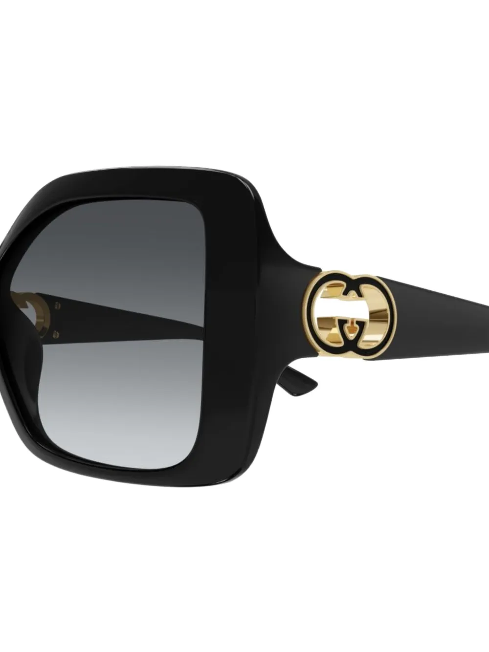 Gucci Eyewear Zonnebril met vierkant montuur Zwart