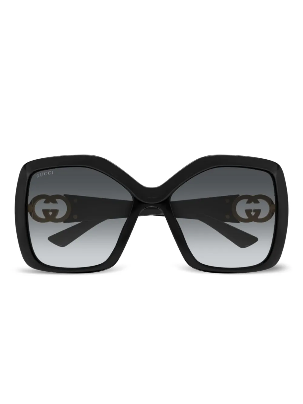 Gucci Eyewear Zonnebril met vierkant montuur Zwart