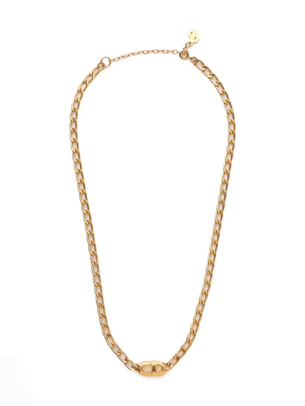 Christian Dior Pre-Owned collar con logo CD 1980-1990 | dorado | Image 1