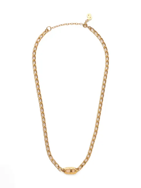 Christian Dior Pre-Owned قلادة بشعار CD من عقد الثمانينيات-التسعينيات