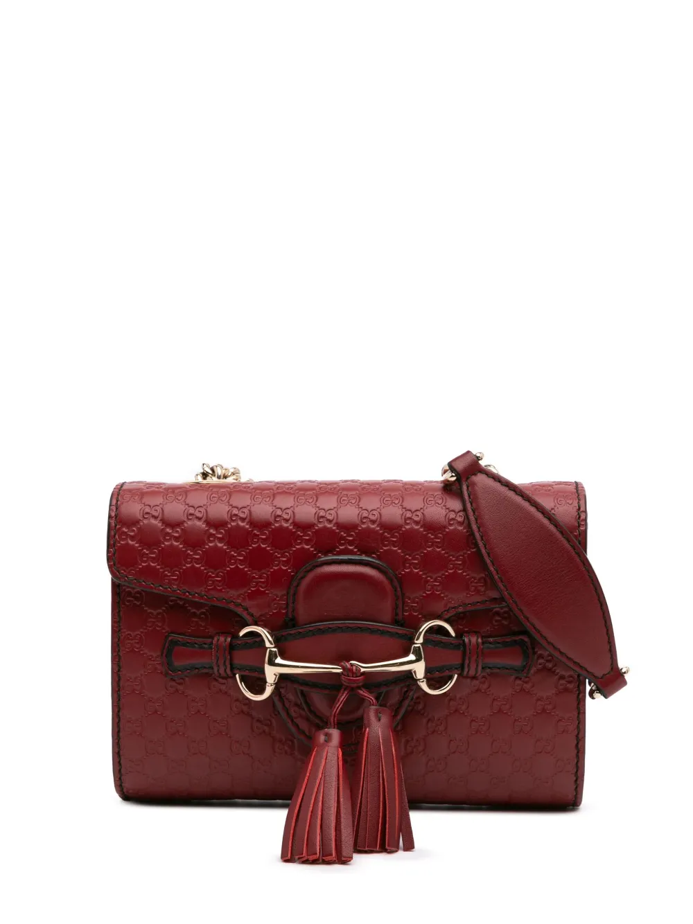 Gucci Pre-Owned 2016-2024 Mini Microguccissima Emily crossbody bag | Red | Image 1