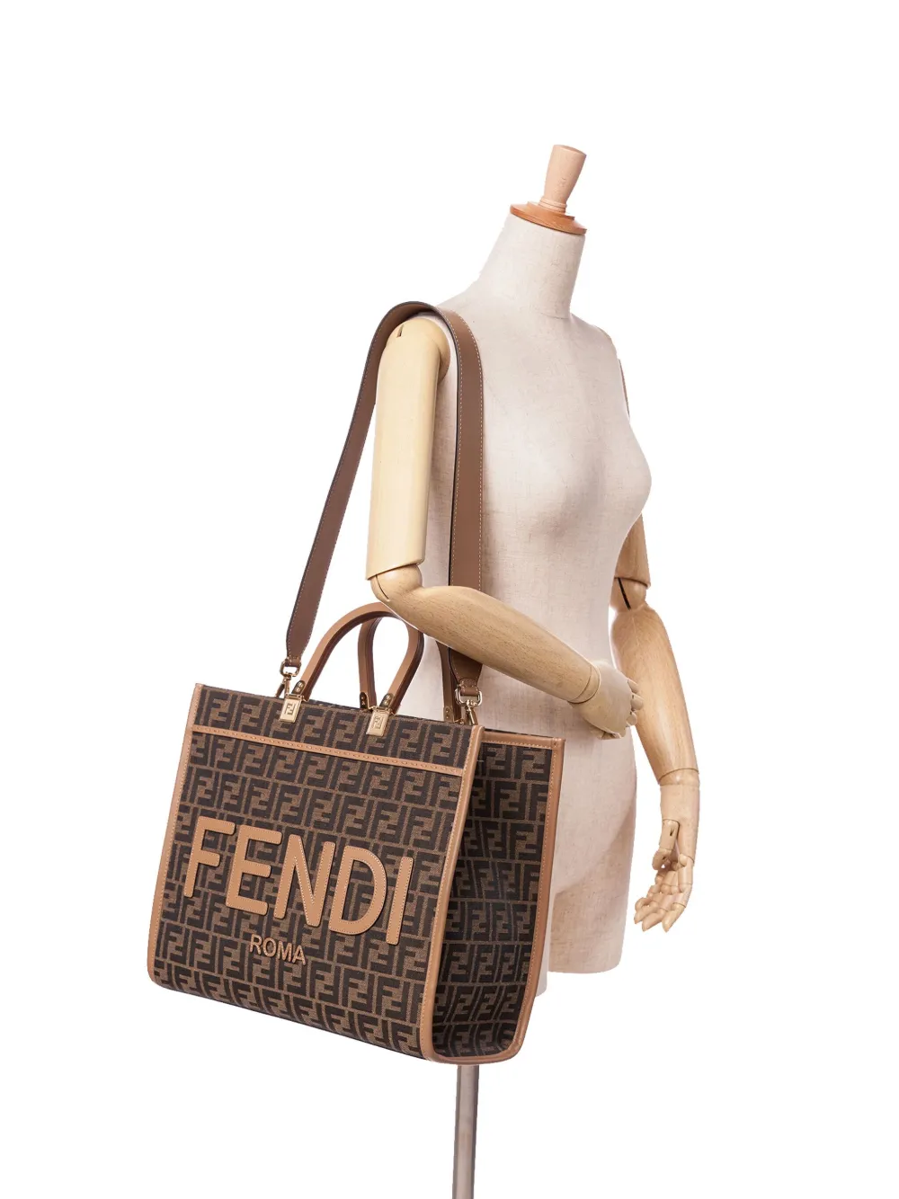 Fendi Pre-Owned 2010-2024 Medium Zucca Canvas Sunshine Shopper Tote satchel | Pre-Owned | Image 2