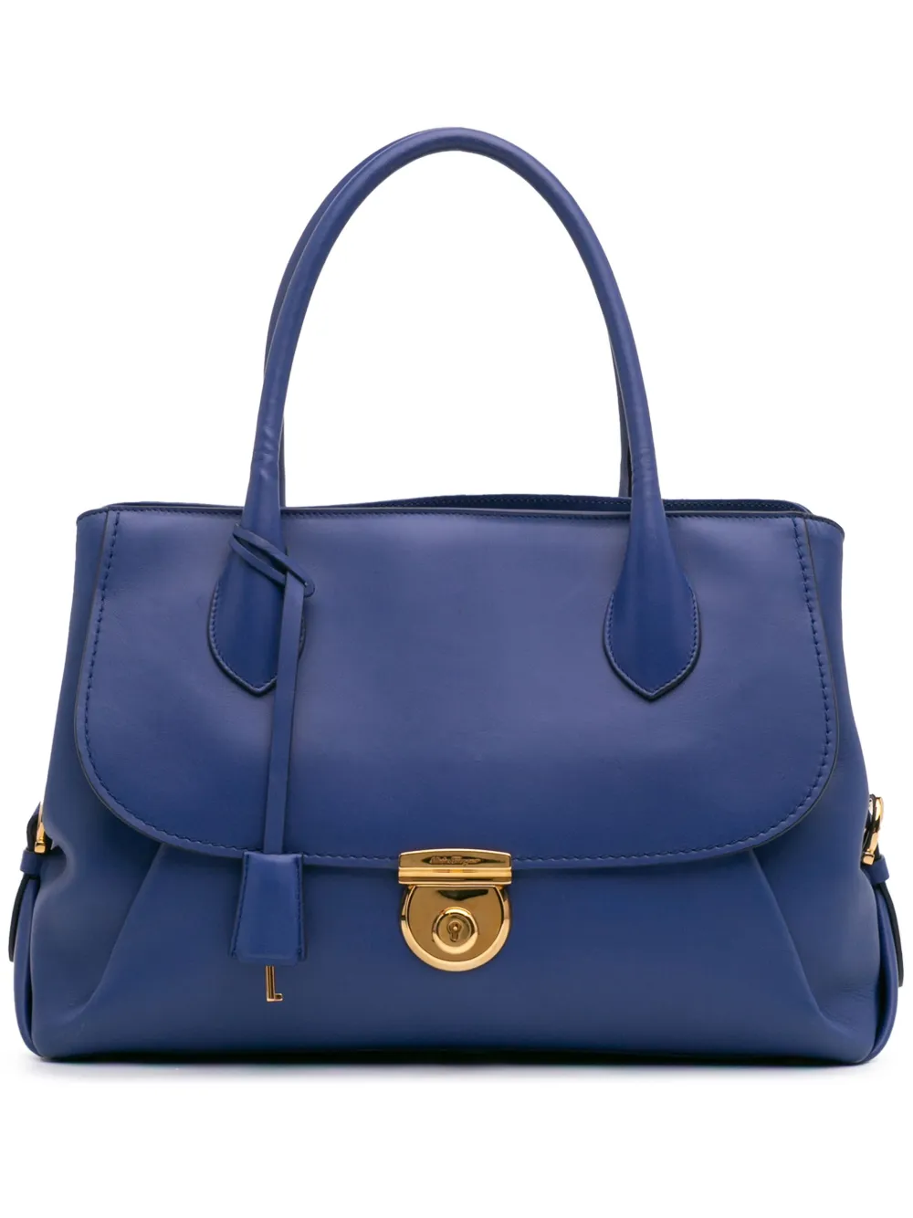 Ferragamo Pre-Owned 2000-2024 Leather Fiamma East West tote bag | Blue | Image 1