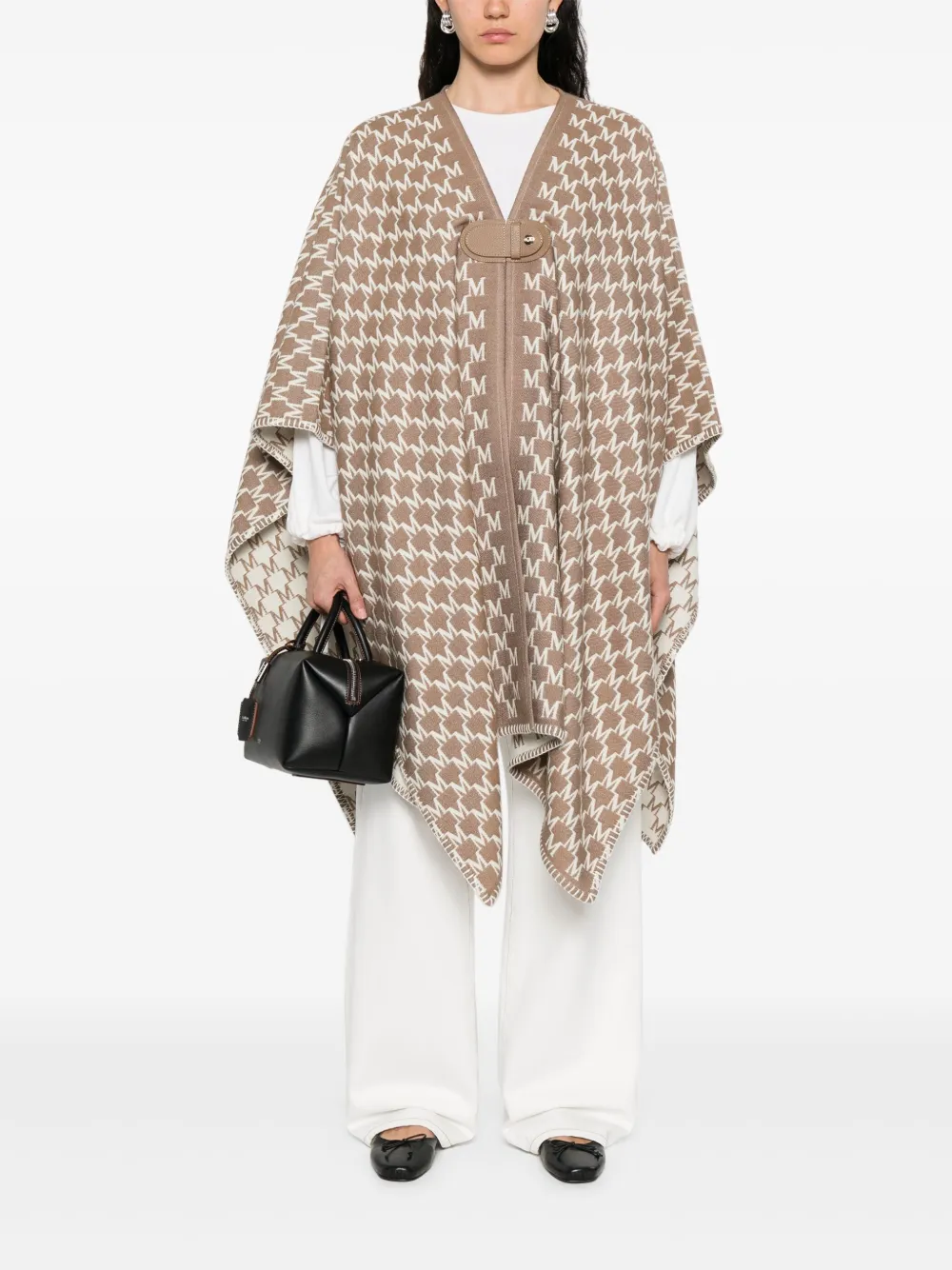 Max Mara monogram-pattern cape | Capes | Image 2