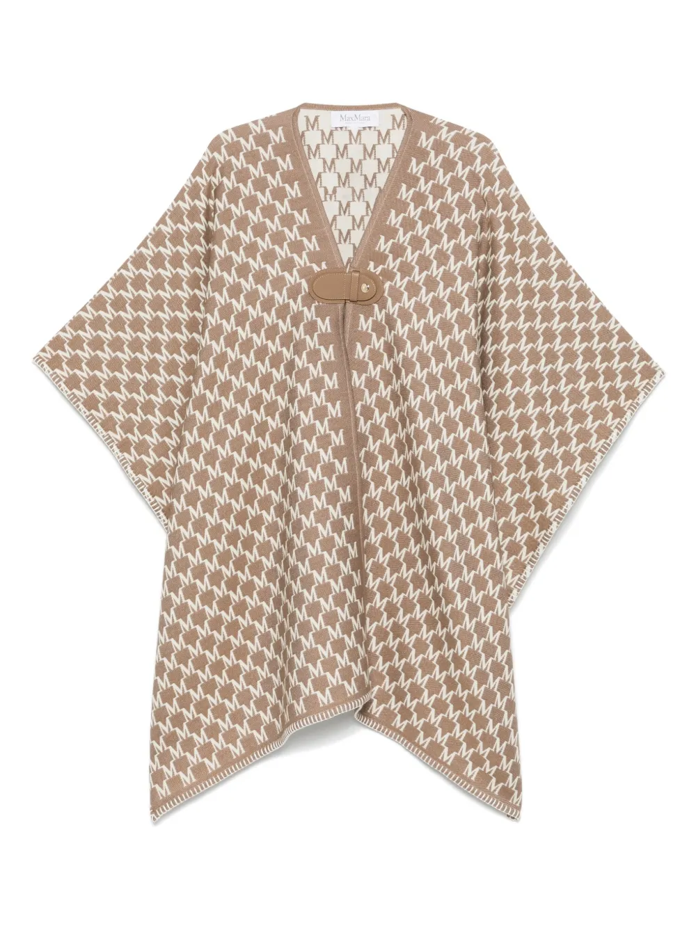 Max Mara monogram-pattern cape | Brown | Image 1