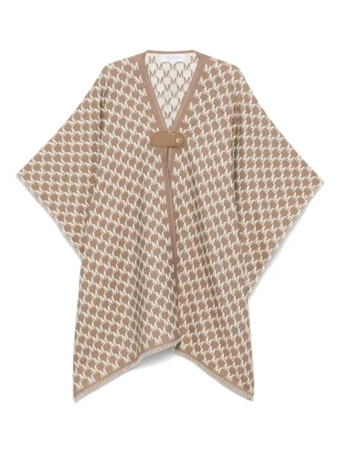 Max Mara monogram-pattern cape 