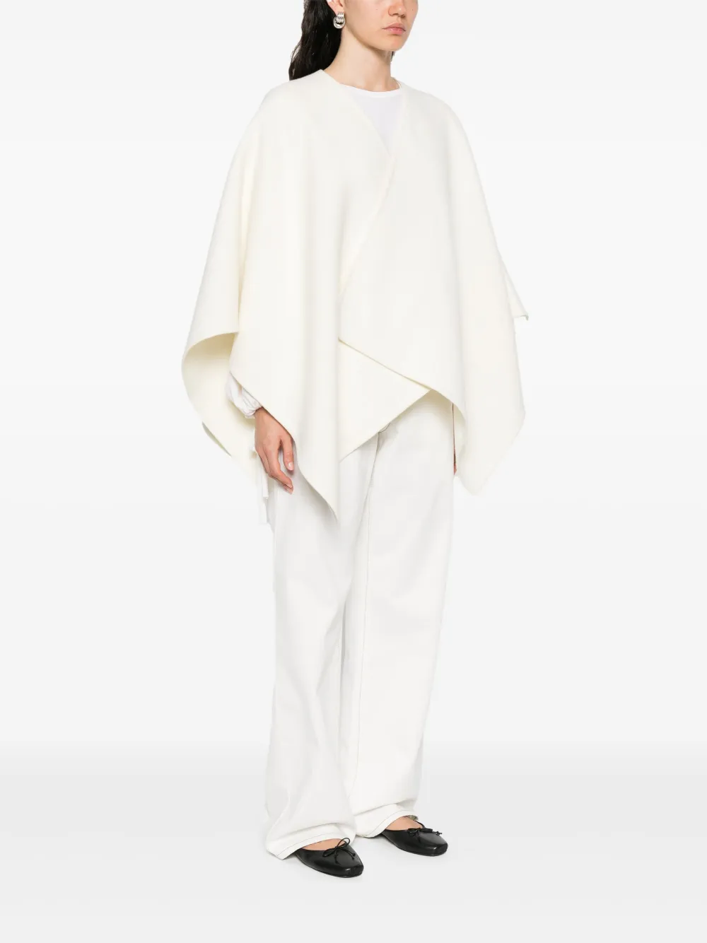 Max Mara Asymmetrische poncho Beige