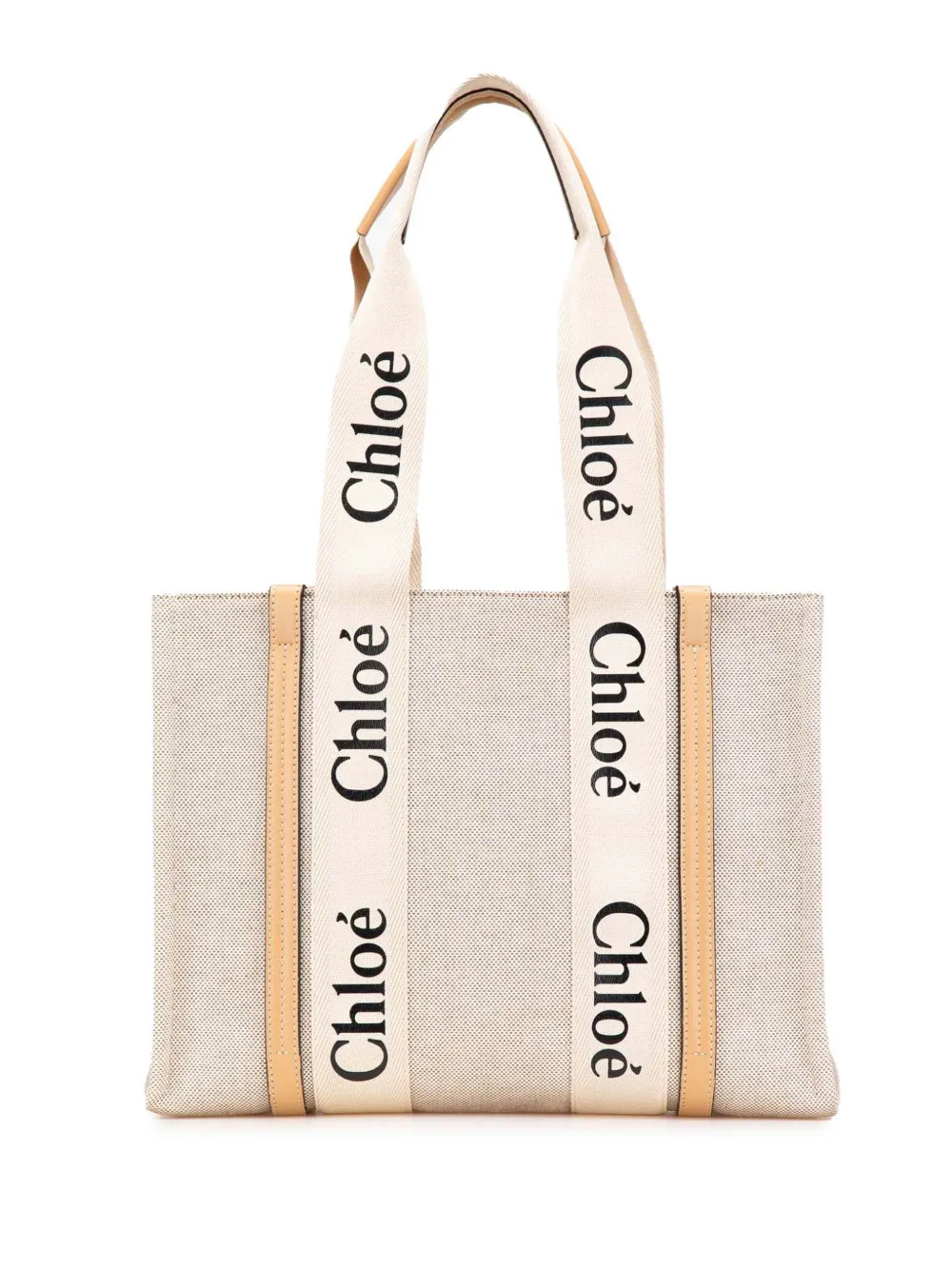 Pre-owned Chloé 2022 Medium Canvas Woody Tote Bag