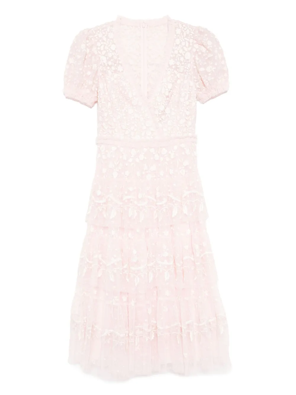 Needle & Thread floral embroidered dress Roze