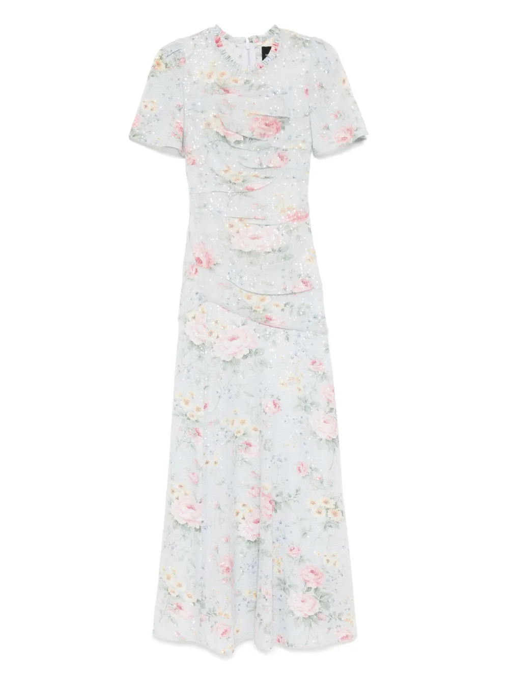 Needle & Thread floral-print dress Blauw