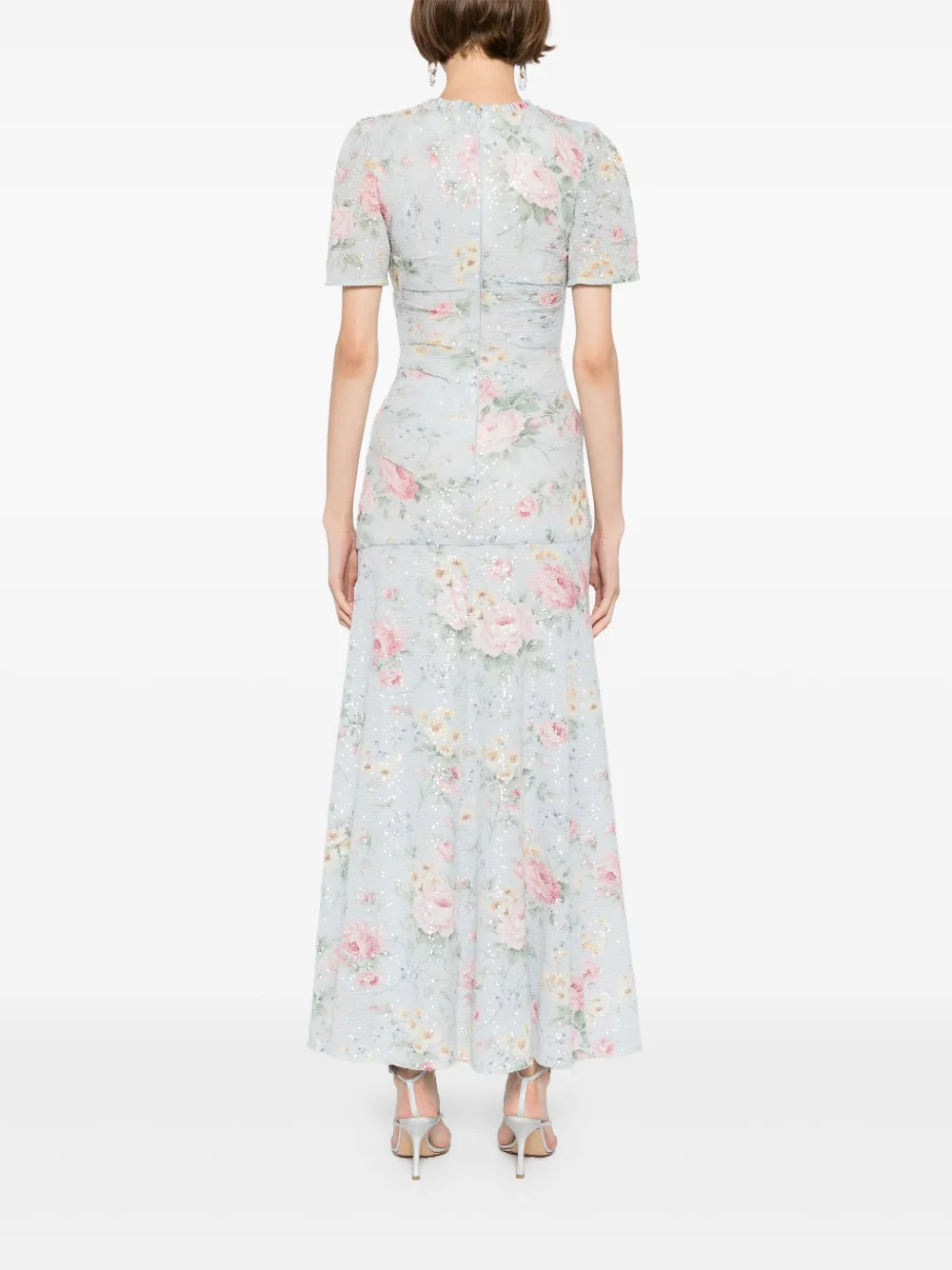Needle & Thread Jurk met bloemenprint Blauw