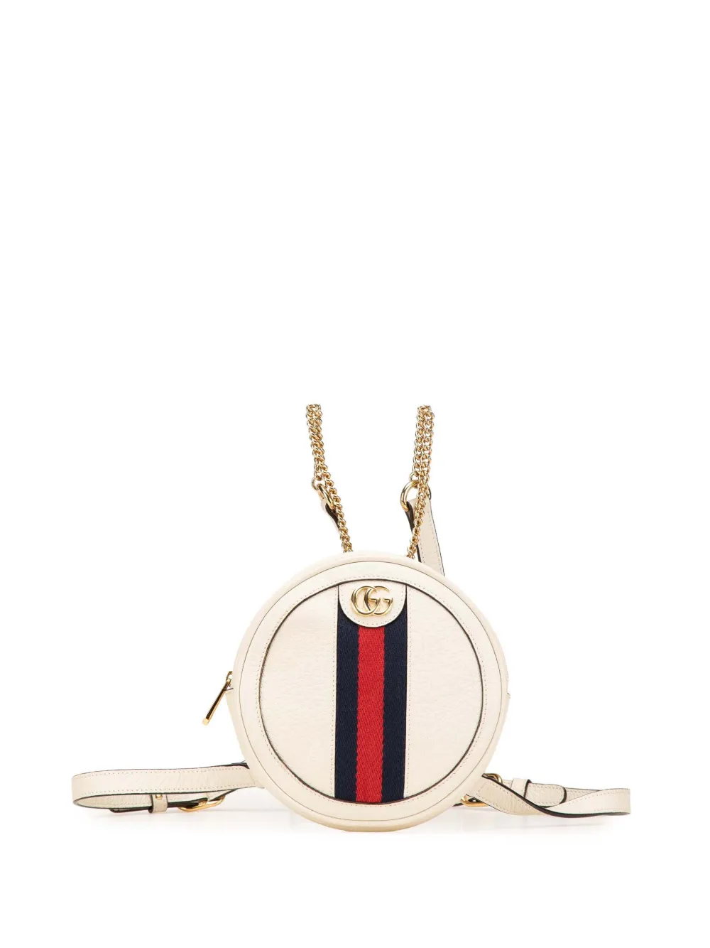 Pre-owned Gucci 2016-2024 Mini Leather Round Ophidia Backpack