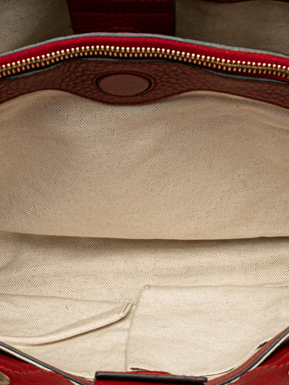 Pre-owned Gucci 2000-2015 Medium Calfskin Bamboo Shopper Satchel In Red