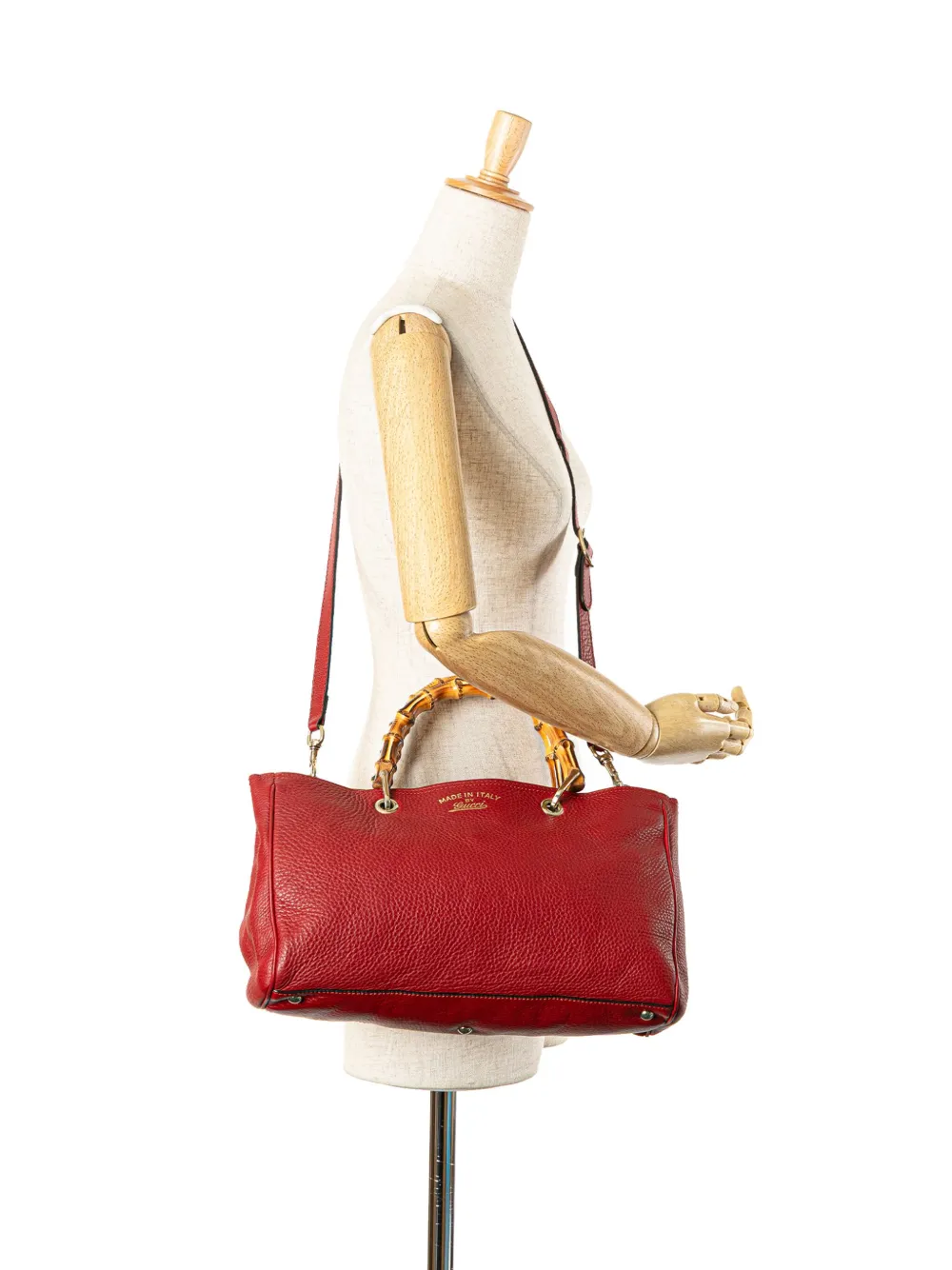 Gucci Pre-Owned bolsa satchel Shopper mediana de piel de becerro y bambú 2000-2015 | Estilos de archivo | Image 2
