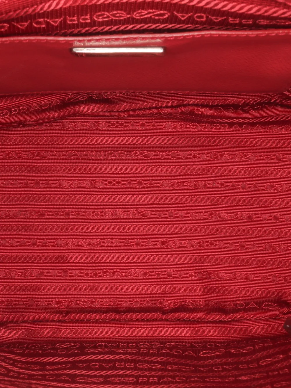 Pre-owned Prada 2000-2024 Small Saffiano Trimmed Tessuto Hand Stitched Galleria Double Zip Tote Satchel