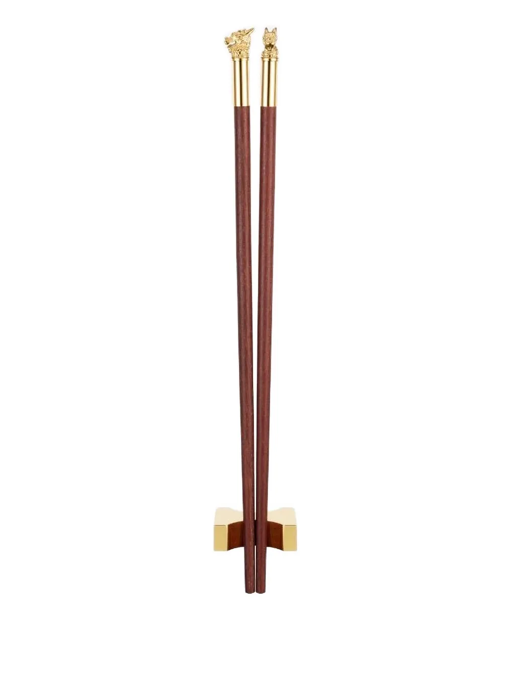 Shanghai Tang animal-head chopsticks | Brown | Image 1