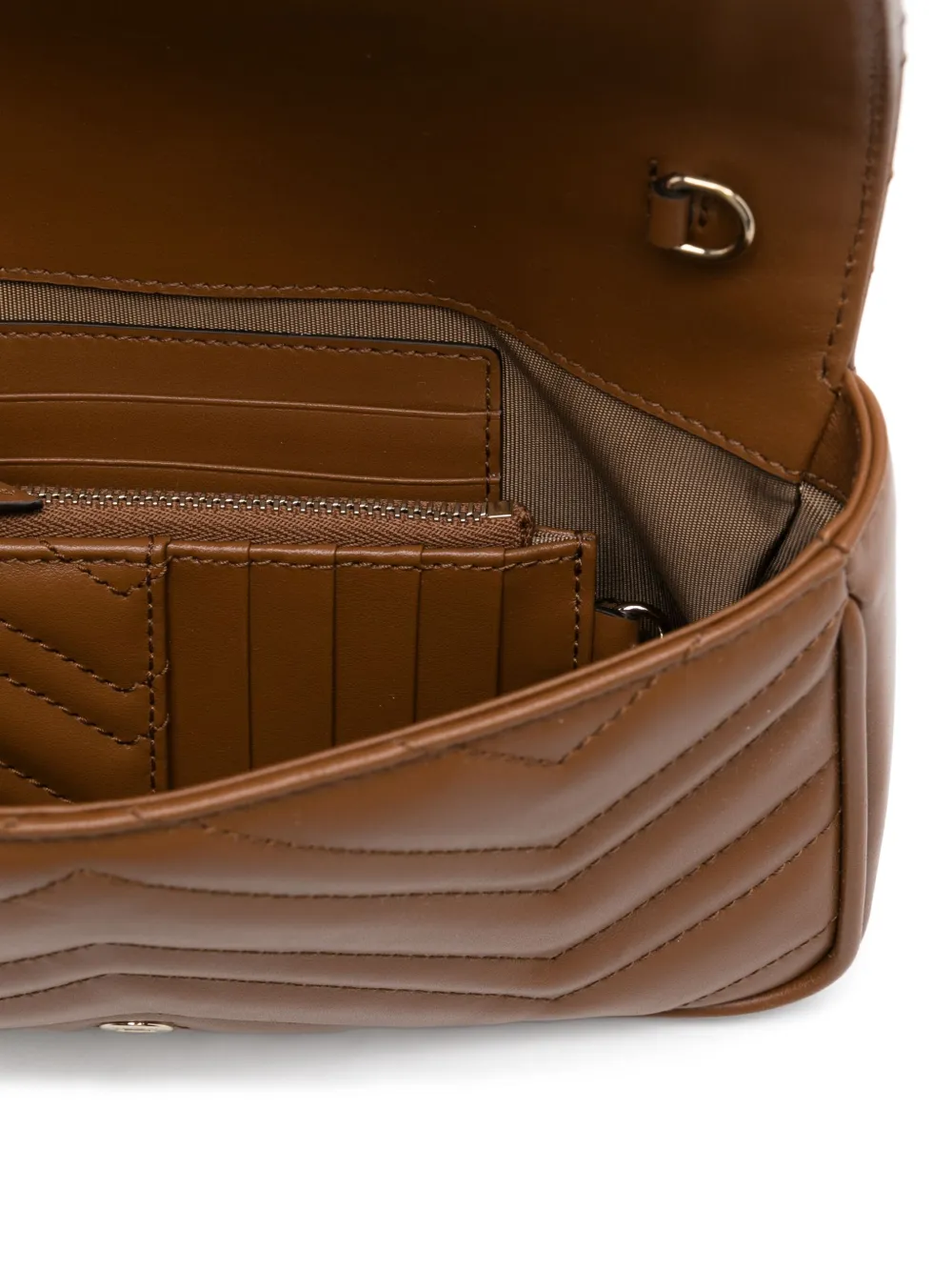 Gucci GG Marmont kleine clutch Bruin