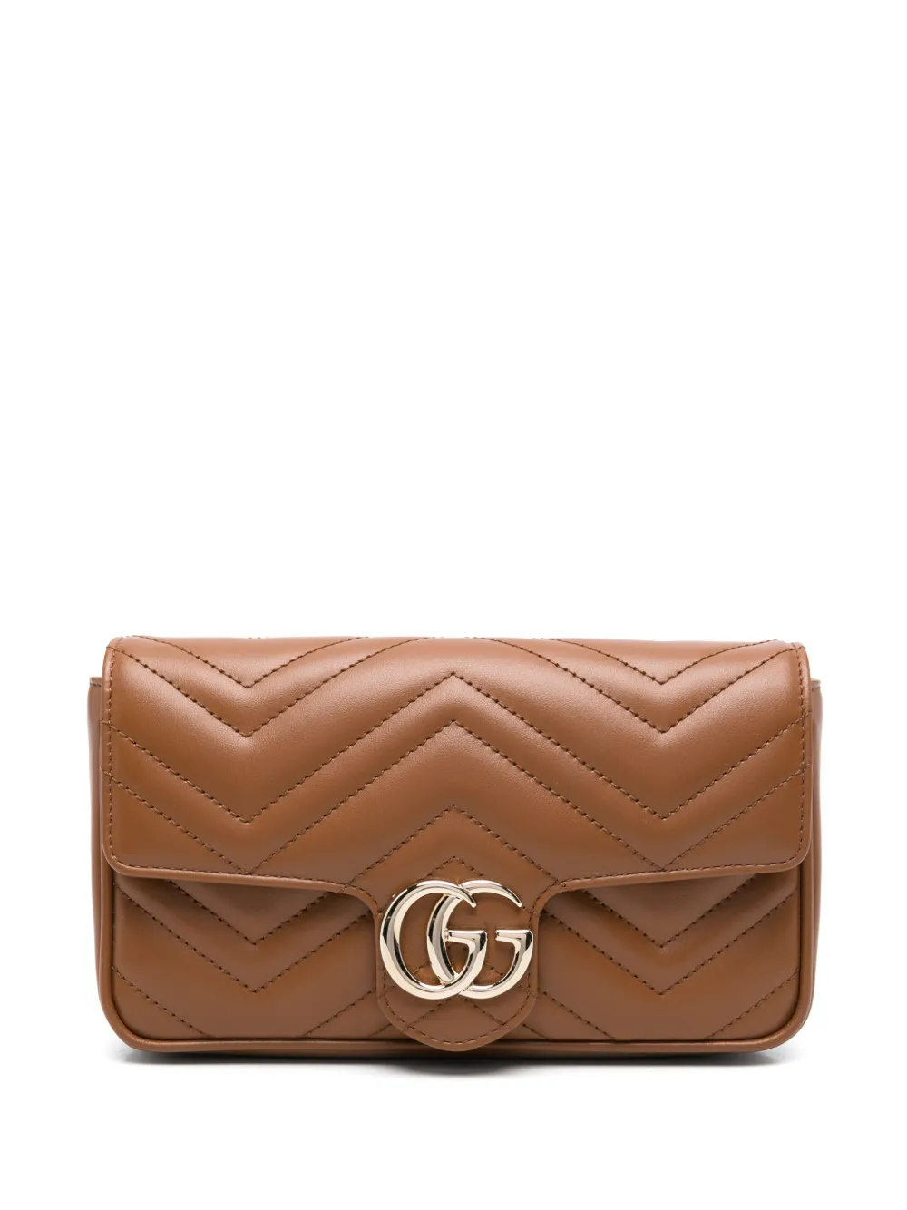 Gucci Kleine GG Marmont Clutch - Braun