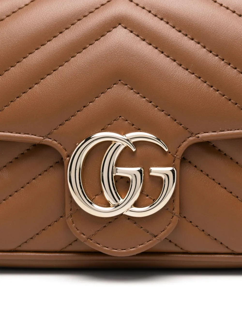 Gucci GG Marmont kleine clutch Bruin