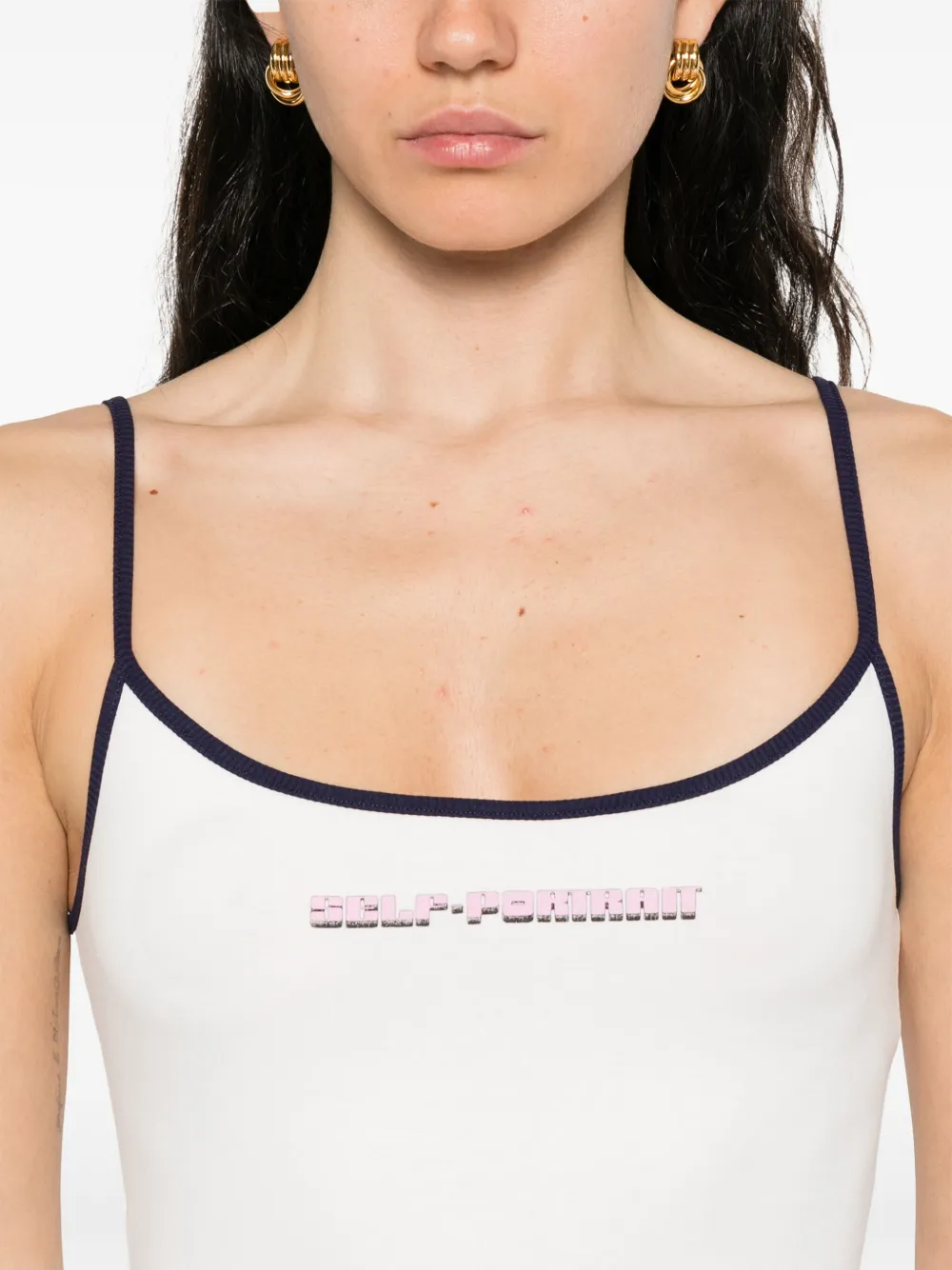 Self-portrait Jersey Tank Top