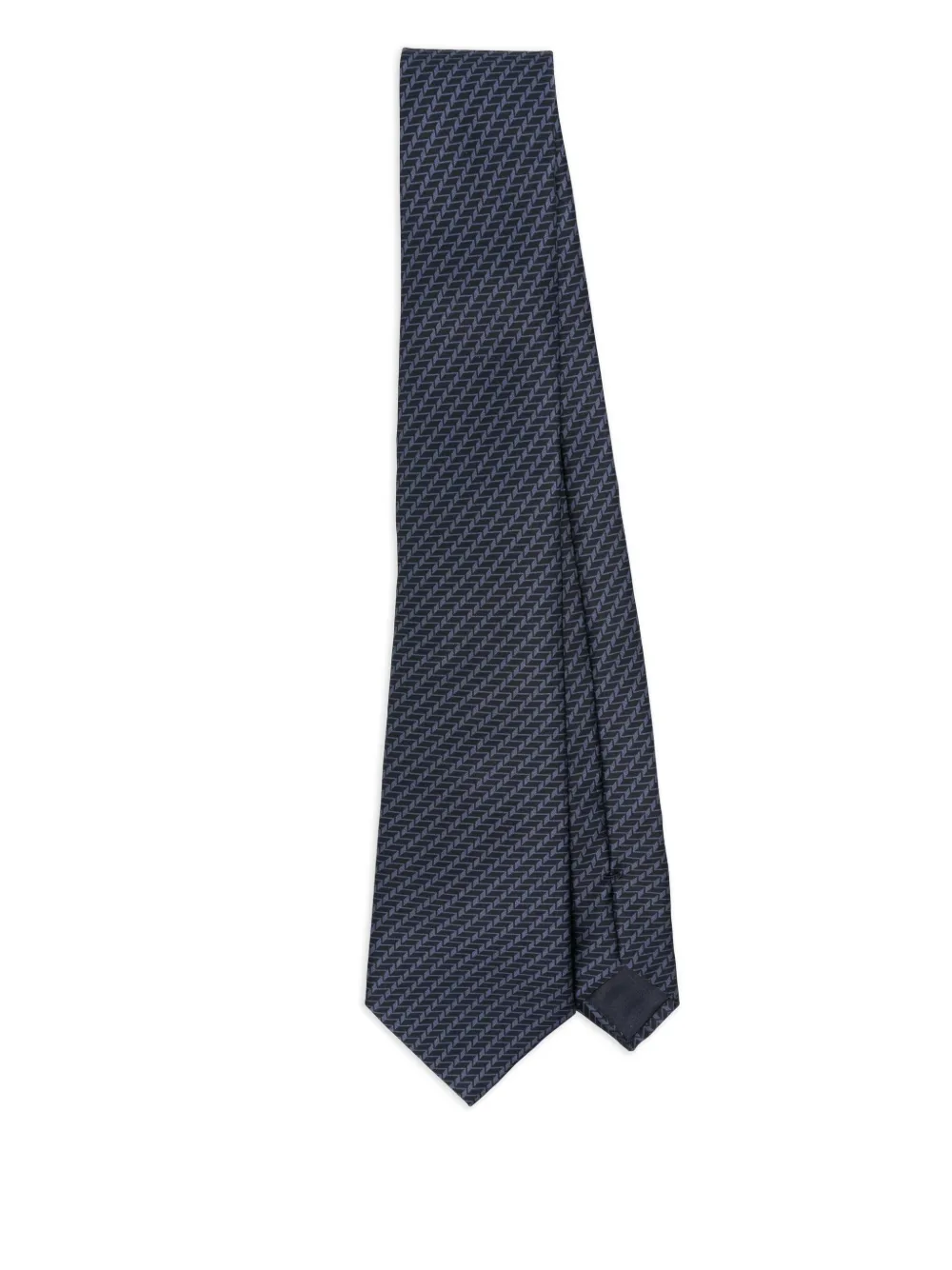 Giorgio Armani geometric-pattern silk tie Bruin
