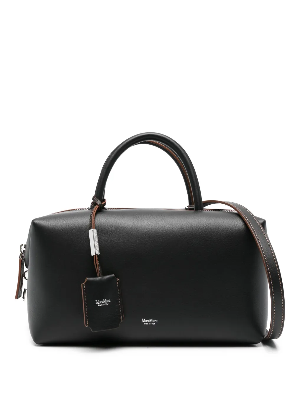 Max Mara レザー トートバッグ - ブラック Max Mara レザー トートバッグ - ブラック