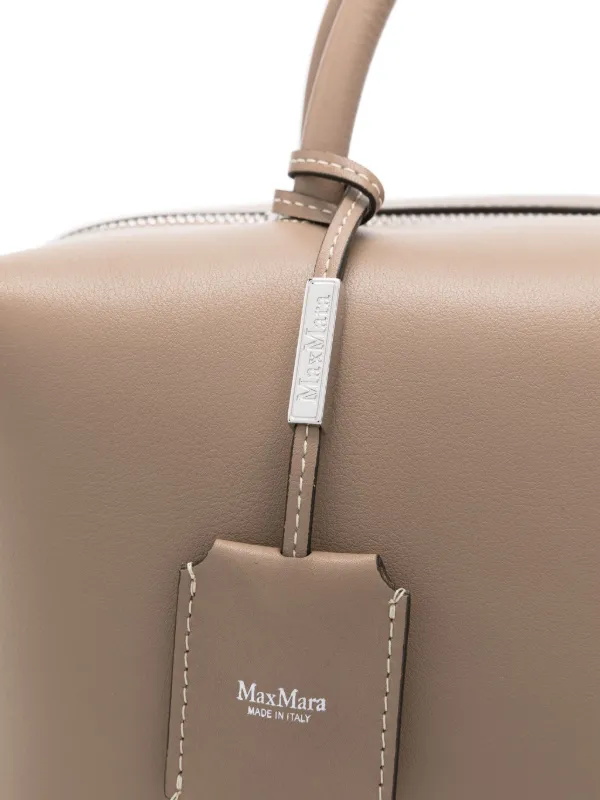 Max Mara レザー トートバッグ | ニュートラル | FARFETCH JP