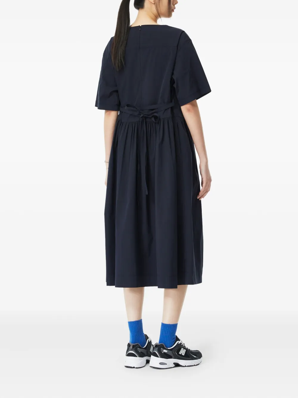 STUDIO TOMBOY Jurk met ceintuur en zak Blauw