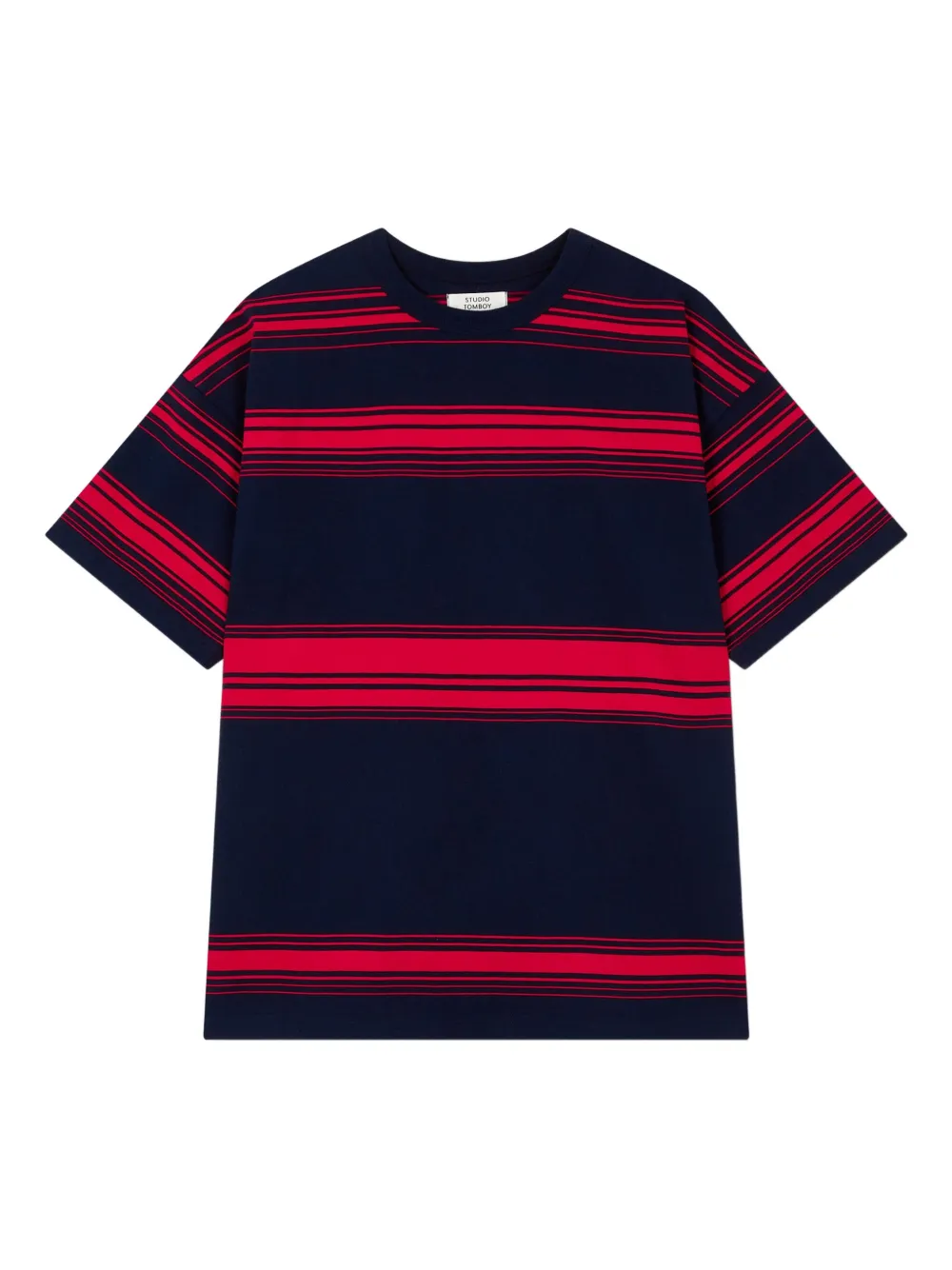 STUDIO TOMBOY Gestreept T-shirt Zwart