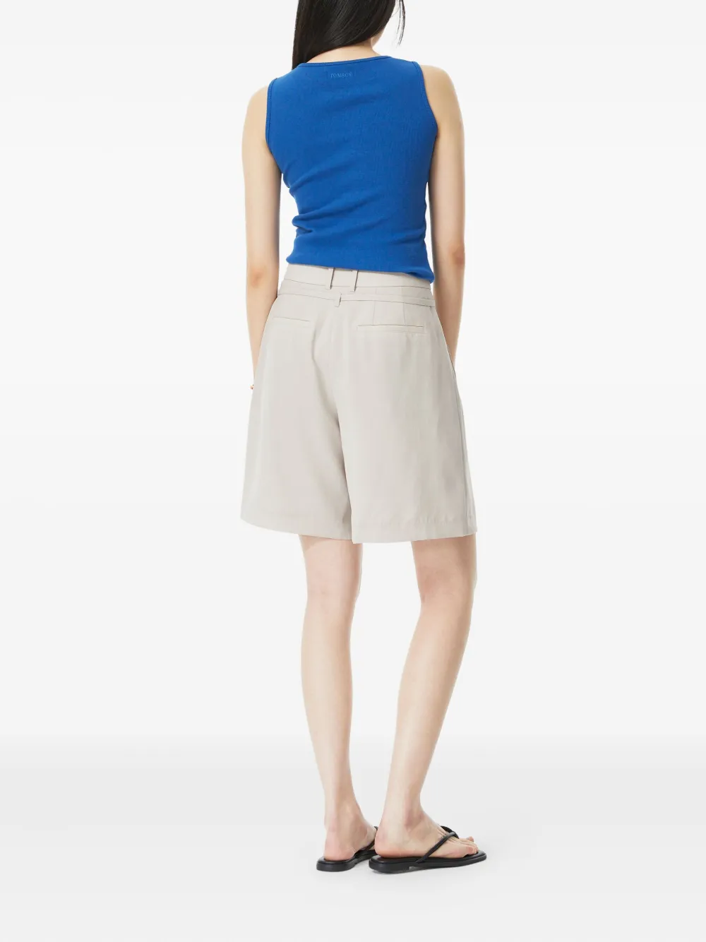 STUDIO TOMBOY Geplooide shorts met gestrikte taille Beige