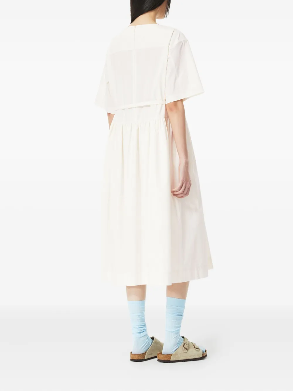 STUDIO TOMBOY patch-pocket belted dress Beige