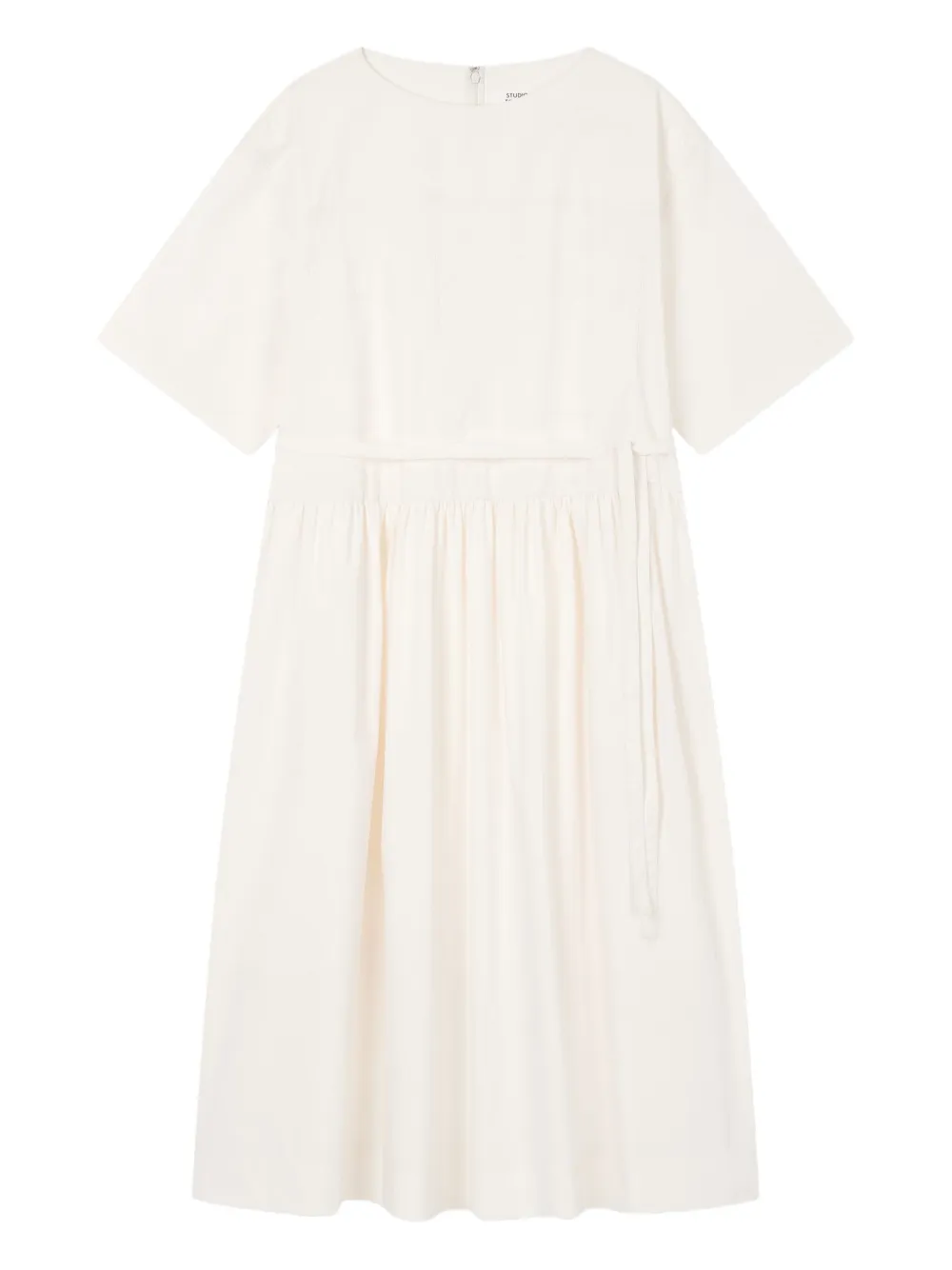 STUDIO TOMBOY patch-pocket belted dress Beige