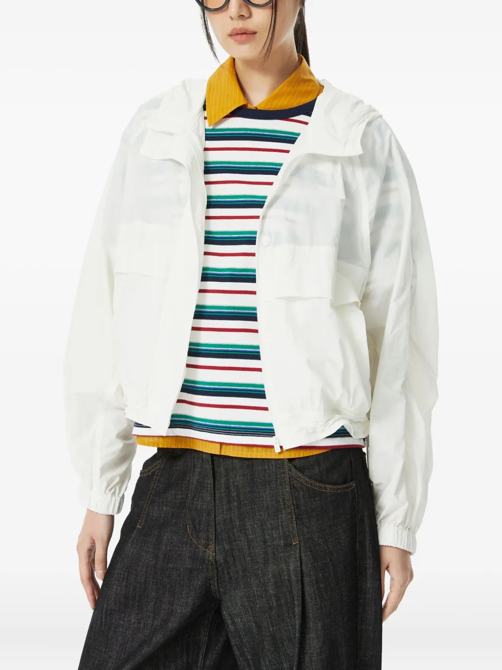 Studio Tomboy Hooded Jacket In White