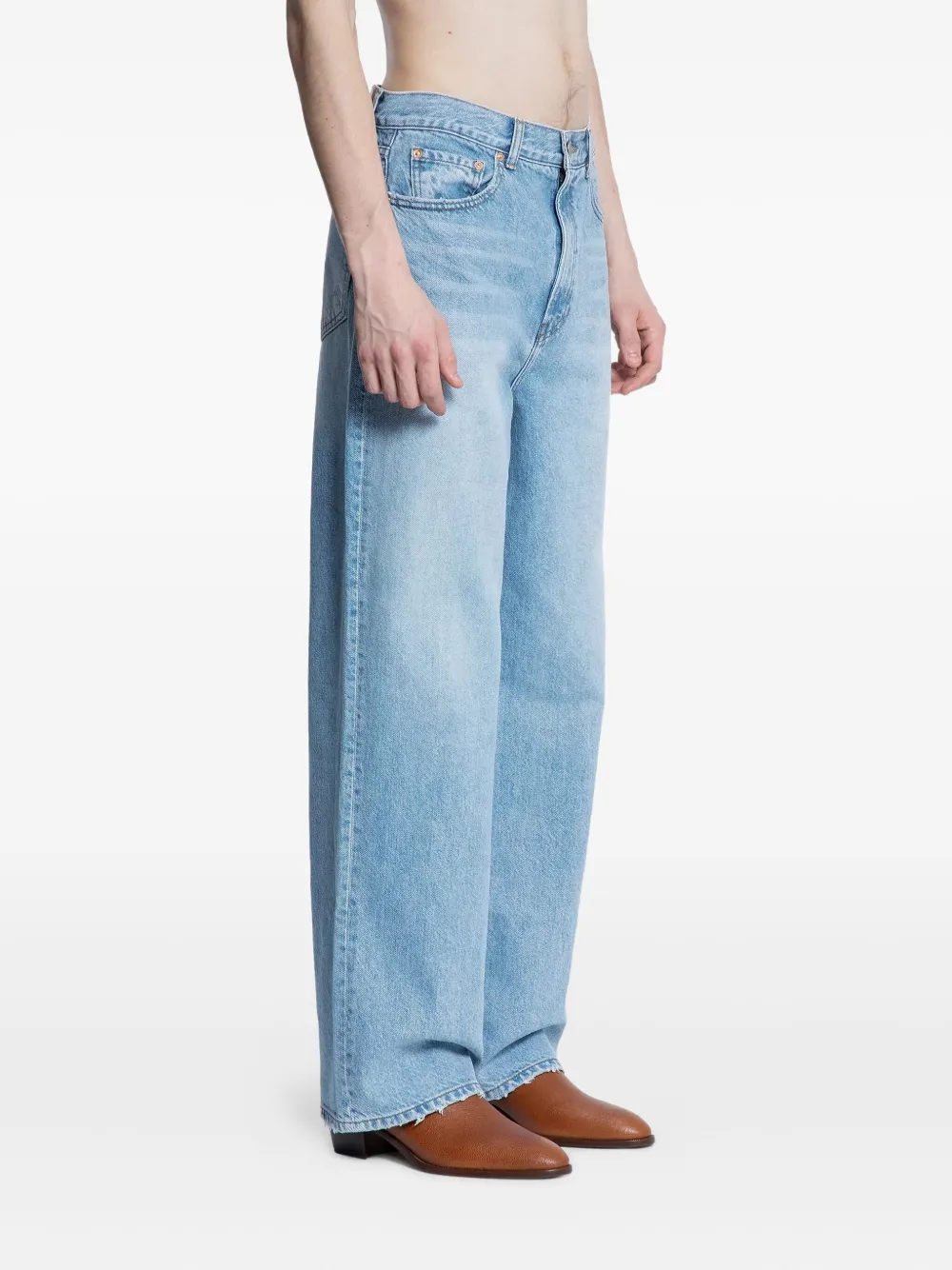  Recto Straight-leg Cotton Jeans - Blue 
