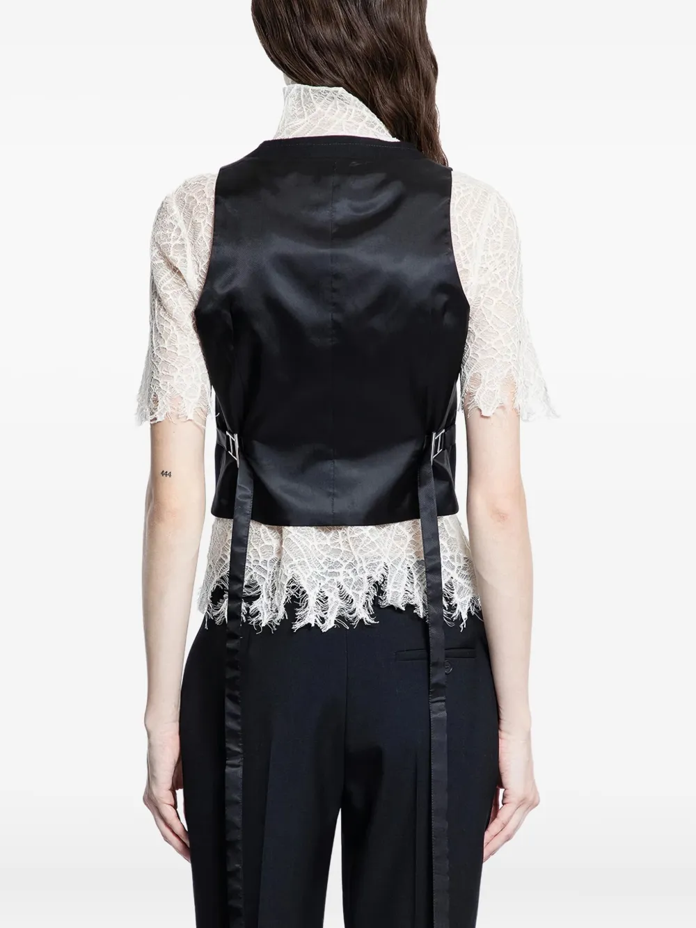 Alexander Mcqueen Double-breasted Waistcoat In Black