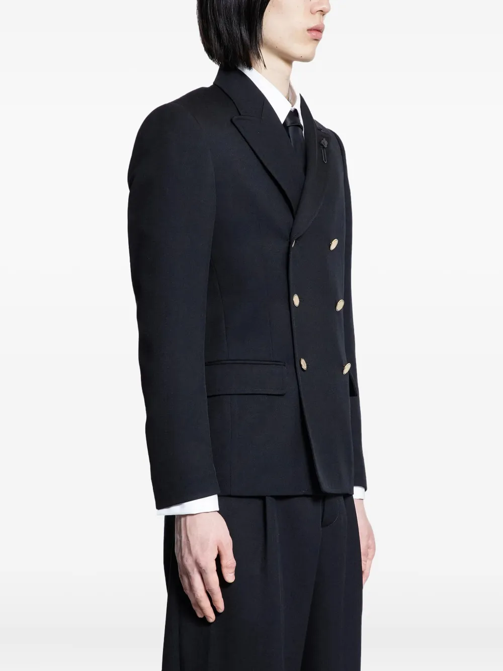 Lardini double-breasted blazer | Black | Image 1