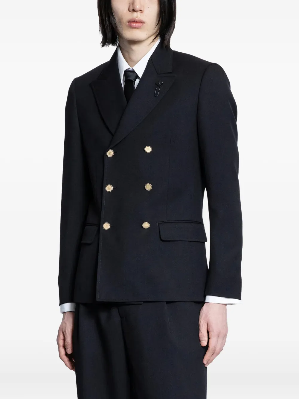 Lardini Blazer met dubbele rij knopen Zwart