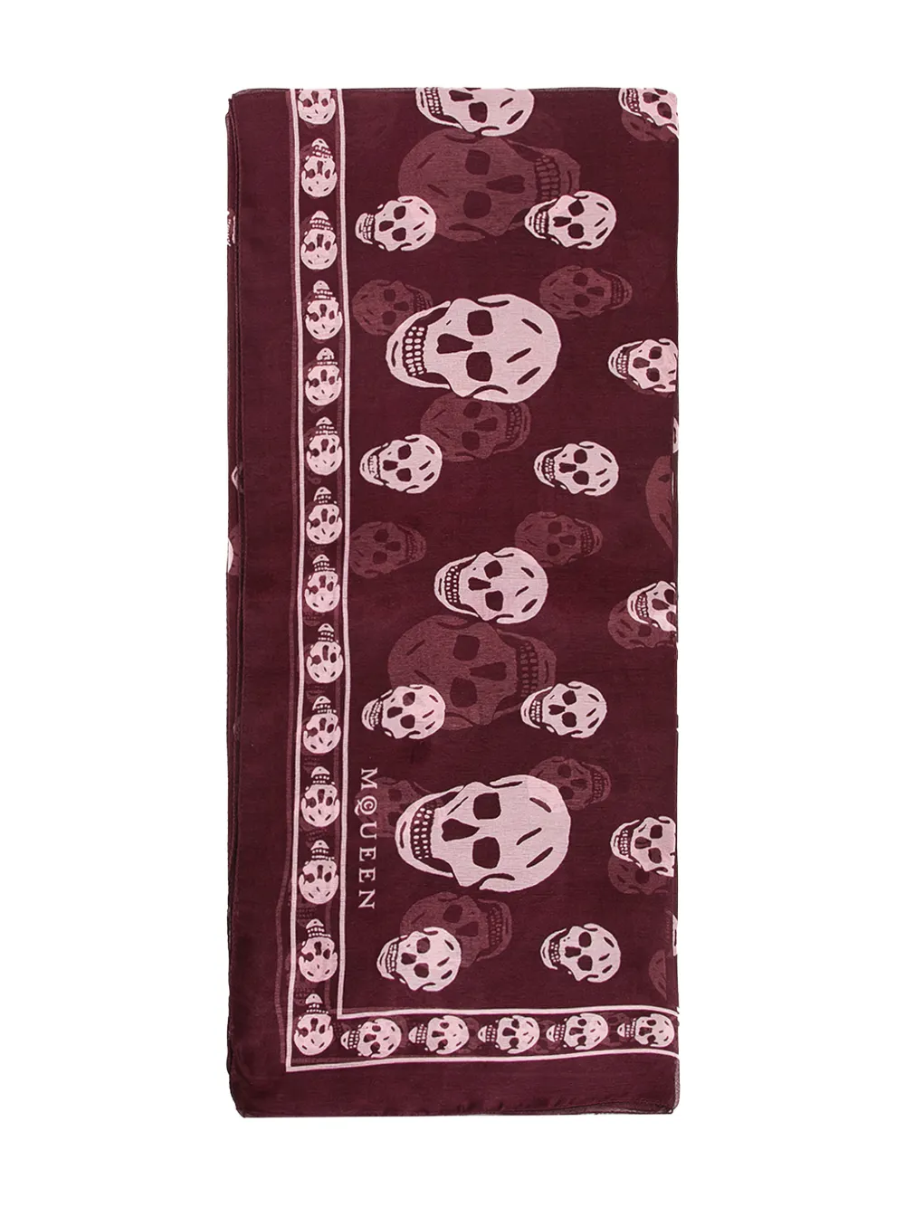 Alexander McQueen skull foulard scarve - Rosso