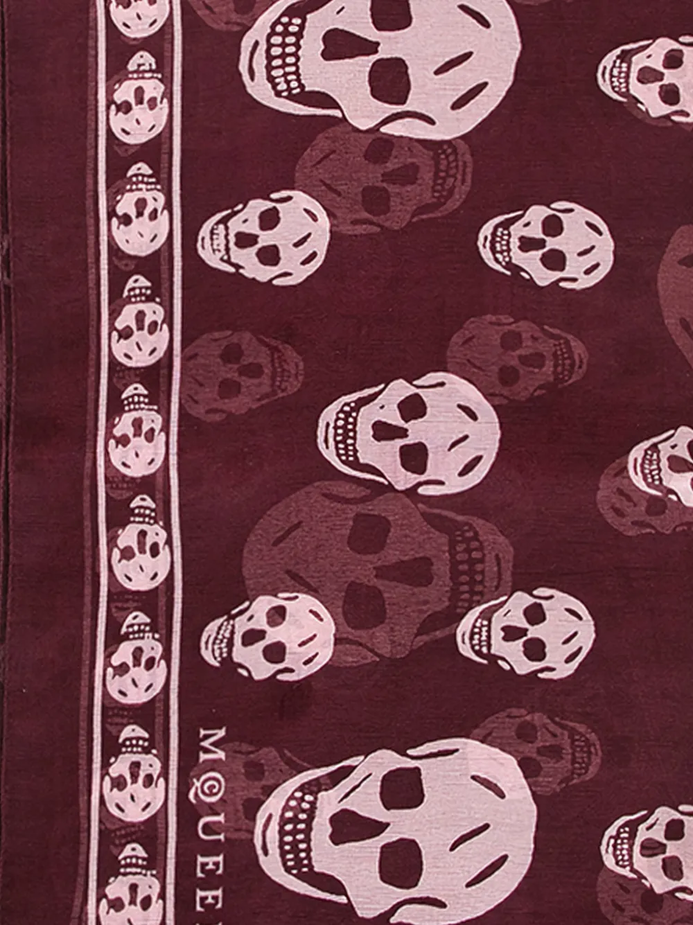 Alexander McQueen skull foulard scarf - Rood