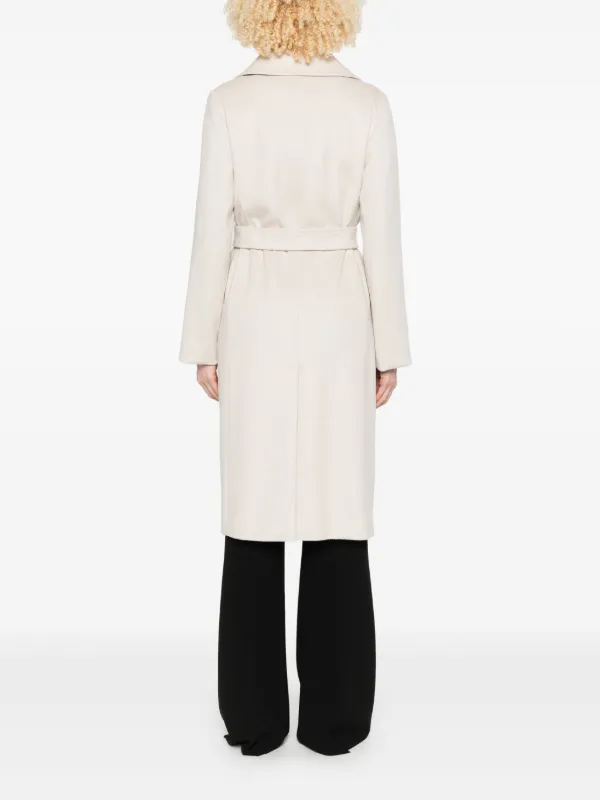 Max Mara Virgin Wool Coat | White | FARFETCH RO