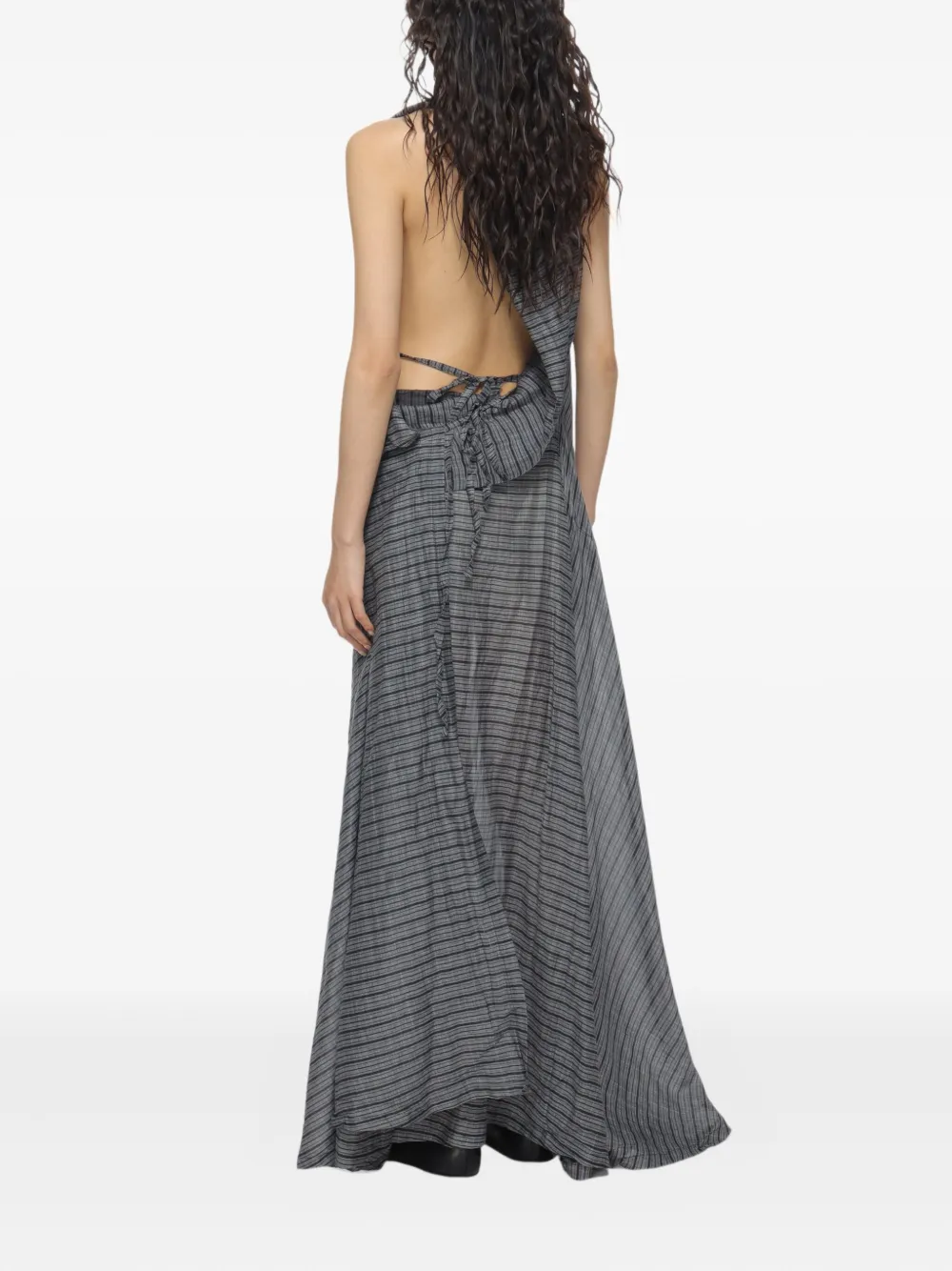 OUR LEGACY Gestreepte maxi-jurk Grijs