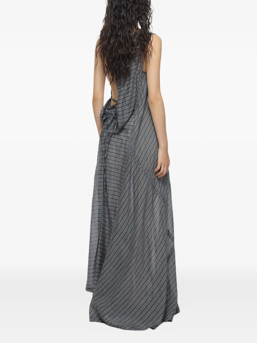 OUR LEGACY Gestreepte maxi-jurk Grijs