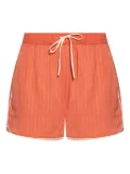 MUNTHE pinstripe drawstring shorts - Orange