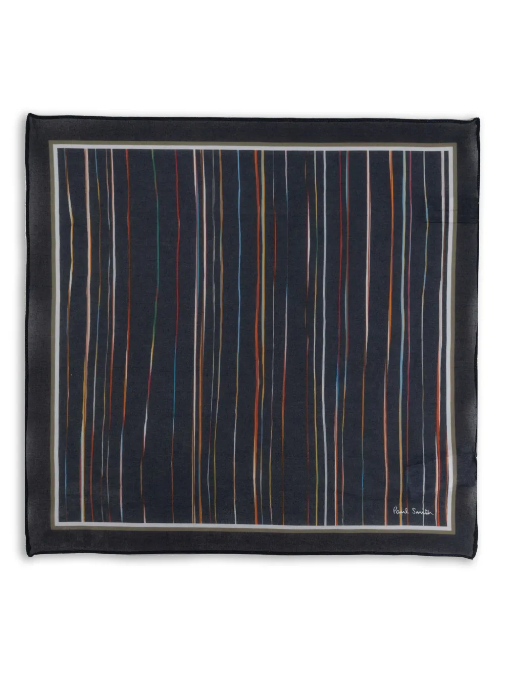 Paul Smith ストライプ シルクスカーフ | ブルー | Image 1