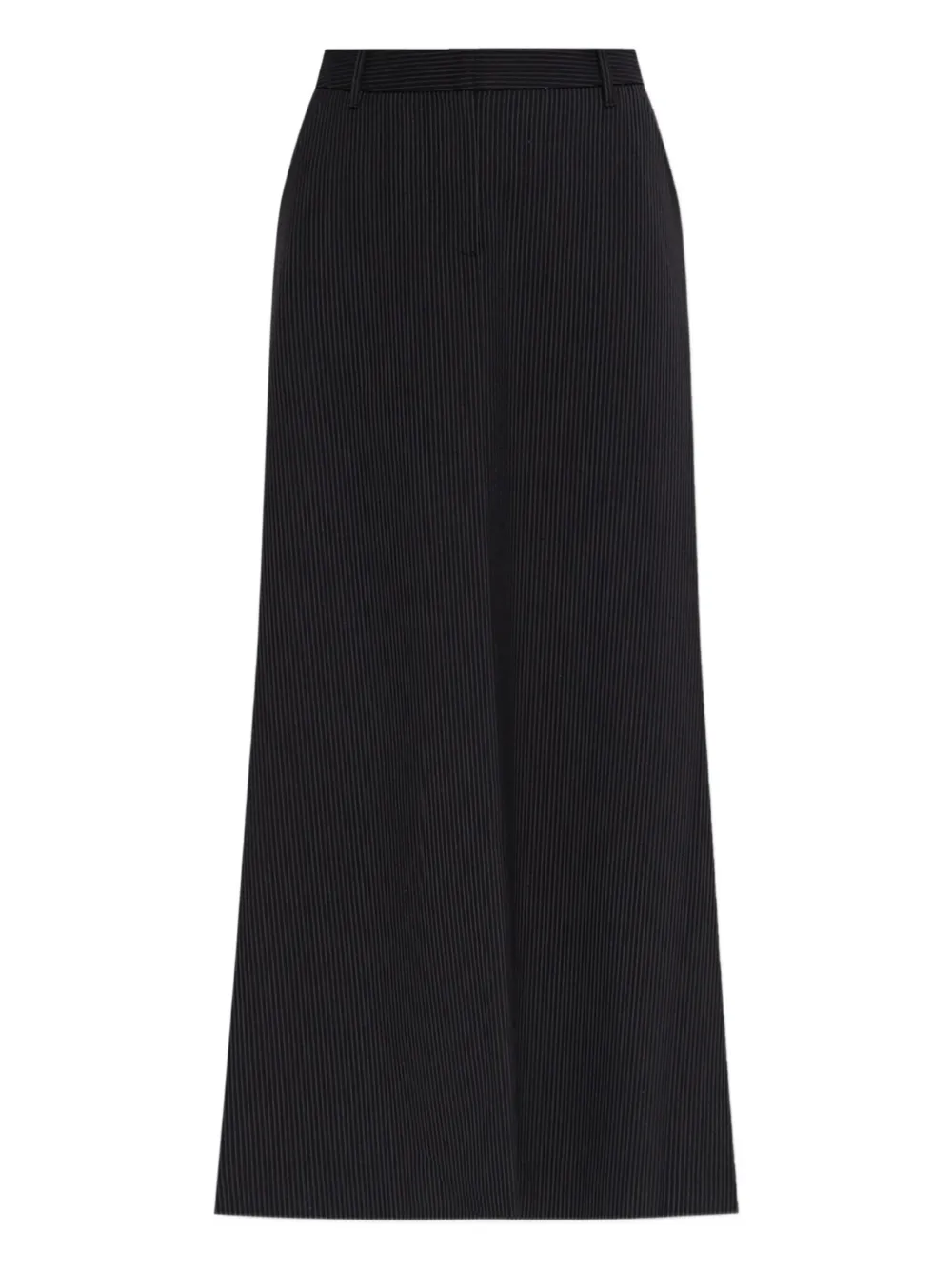 pinstriped ankle-length skirt