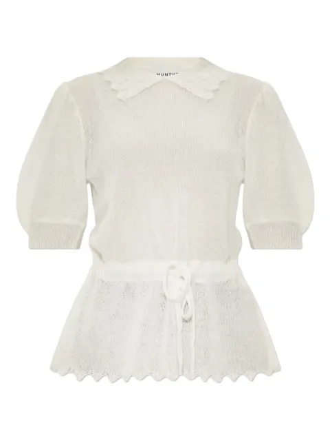 MUNTHE puff-sleeve drawstring top