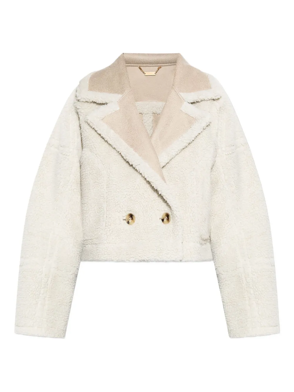 MUNTHE Omkeerbaar jack met dubbele rij knopen Beige
