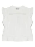 MUNTHE ruffled short-sleeve blouse - White